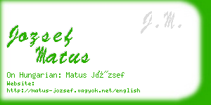 jozsef matus business card